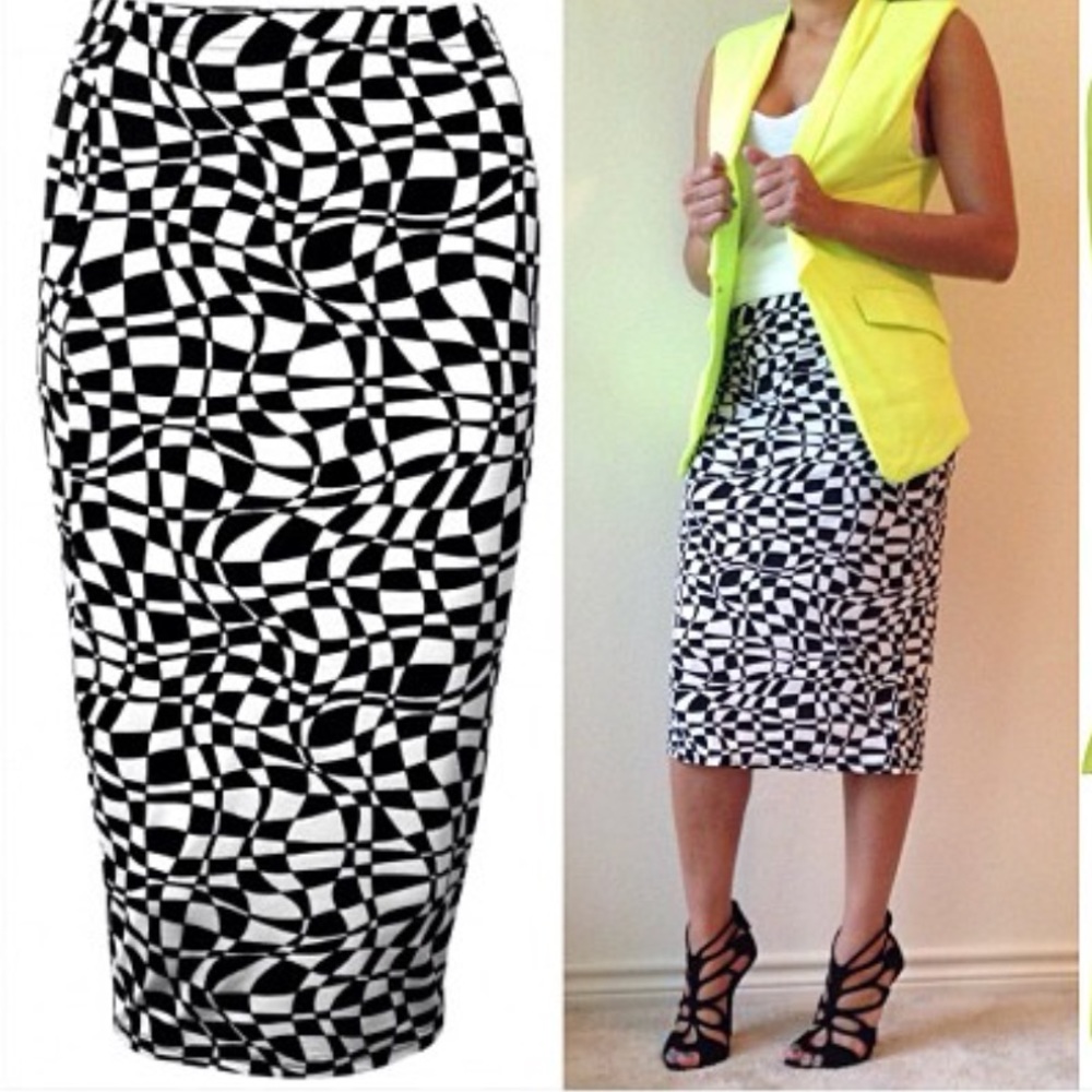 Printed Midi Skirt